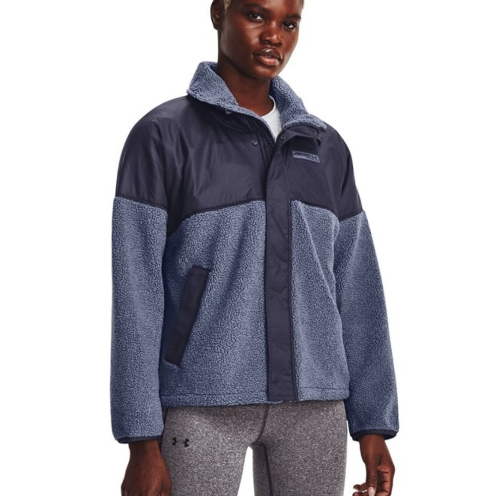 NWT Under Armour Women's Jacket Loose fit Mission Boucle Swacket Large L